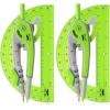 image:imageMr Pen Compass and Protractor Set 12 Sets Colorful Bulk Math Compass for Geometry and DrawingLight Green