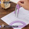image:imageMr Pen Compass and Protractor Set 12 Sets Colorful Bulk Math Compass for Geometry and DrawingPurple