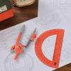 image:imageMr Pen Compass and Protractor Set 12 Sets Colorful Bulk Math Compass for Geometry and DrawingRed