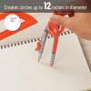image:imageMr Pen Compass and Protractor Set 12 Sets Colorful Bulk Math Compass for Geometry and DrawingRed