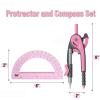 image:imageMr Pen Compass and Protractor Set 12 Sets Colorful Bulk Math Compass for Geometry and DrawingRogue Pink