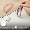 image:imageMr Pen Compass and Protractor Set 12 Sets Colorful Bulk Math Compass for Geometry and DrawingRogue Pink