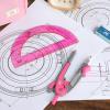 image:imageMr Pen Compass and Protractor Set 12 Sets Colorful Bulk Math Compass for Geometry and DrawingVivid Cerise