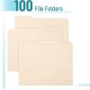 image:imageMr Pen File Folders 100 Pack 13Cut Tab Manila Letter Size Office Supplies File Folders BulkManila
