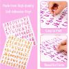 image:imageMr Pen Letter Stickers 1 Inch 8 Sheets 576 pcs Colorful Self Adhesive Letters and Numbers Vinyl Alphabet Stickers