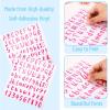 image:imageMr Pen Letter Stickers 1 Inch 8 Sheets 576 pcs Pink Self Adhesive Letters and Numbers Vinyl Alphabet Stickers
