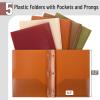 image:imageMr Pen Plastic Folders with Pockets and Prongs 15 Pack Letter Size Flexible Plastic Folders with ProngsAutumn Earth Colors