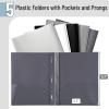 image:imageMr Pen Plastic Folders with Pockets and Prongs 15 Pack Letter Size Flexible Plastic Folders with ProngsBlack and White