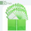 image:imageMr Pen Plastic Folders with Pockets and Prongs 15 Pack Letter Size Flexible Plastic Folders with ProngsGreen  Organizational Sheets