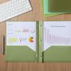 image:imageMr Pen Plastic Folders with Pockets and Prongs 15 Pack Letter Size Flexible Plastic Folders with ProngsGreen Shades