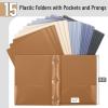 image:imageMr Pen Plastic Folders with Pockets and Prongs 15 Pack Letter Size Flexible Plastic Folders with ProngsModern Tones