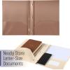 image:imageMr Pen Plastic Folders with Pockets and Prongs 15 Pack Letter Size Flexible Plastic Folders with ProngsNatural Colors