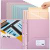 image:imageMr Pen Plastic Folders with Pockets and Prongs 15 Pack Letter Size Flexible Plastic Folders with ProngsPastel Colors  Organizational Sheets
