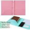 image:imageMr Pen Plastic Folders with Pockets and Prongs 15 Pack Letter Size Flexible Plastic Folders with ProngsPastel Colors