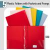 image:imageMr Pen Plastic Folders with Pockets and Prongs 15 Pack Letter Size Flexible Plastic Folders with ProngsVintage Brown
