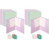 image:imageMr Pen Pocket Folders Bulk 4 Pocket 24 Pack Pastel Colors Folders with Pockets 3 Hole PunchedPastel