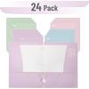 image:imageMr Pen Pocket Folders Bulk 4 Pocket 24 Pack Pastel Colors Folders with Pockets 3 Hole PunchedPastel