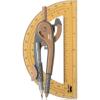 image:imageMr Pen Compass and Protractor Set 12 Sets Colorful Bulk Math Compass for Geometry and DrawingDwarf Pony Brown