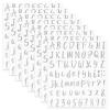 image:imageMr Pen Glitter Letter Stickers 1 Inch 8 Sheets 576 pcs Silver Self Adhesive Glitter Letters and Numbers Vinyl Alphabet Stickers