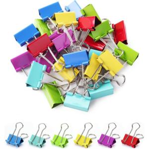 image:imageMr Pen Colored Binder Clips 125 inch 25 Pack Medium Color Binder Clips Medium Size Binder Clip Paper Clips for Paperwork Office ClipsMedium