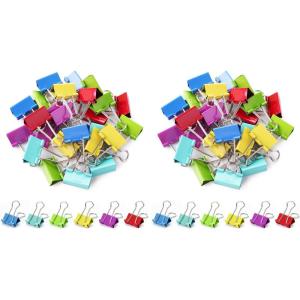 image:imageMr Pen Colored Binder Clips 125 inch 25 Pack Medium Color Binder Clips Medium Size Binder Clip Paper Clips for Paperwork Office ClipsMedium Pack of 2