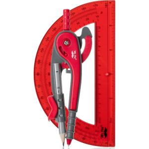 image:imageMr Pen Compass and Protractor Set 12 Sets Colorful Bulk Math Compass for Geometry and DrawingCandy Apple Red