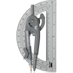 image:imageMr Pen Compass and Protractor Set 12 Sets Colorful Bulk Math Compass for Geometry and DrawingShuttle Grey