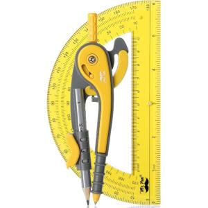image:imageMr Pen Compass and Protractor Set 12 Sets Colorful Bulk Math Compass for Geometry and DrawingYellow