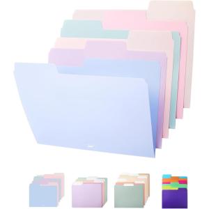 image:imageMr Pen File Folders 100 Pack 13Cut Tab Manila Letter Size Office Supplies File Folders BulkPastel Colors