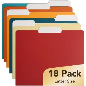 image:imageMr Pen File Folders 100 Pack 13Cut Tab Manila Letter Size Office Supplies File Folders BulkRetro Colors