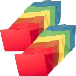 image:imageMr Pen File Folders 100 Pack 13Cut Tab Manila Letter Size Office Supplies File Folders BulkVibrant Earthy Spectrum