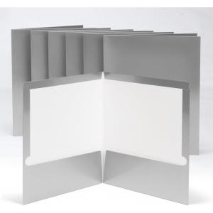 image:imageMr Pen Paper Folders with Pockets 6 pcs Silver Glossy Laminated Letter Size Two Pocket Folder