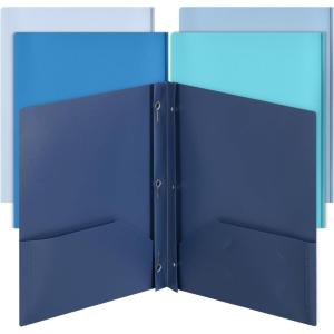 image:imageMr Pen Plastic Folders with Pockets and Prongs 15 Pack Letter Size Flexible Plastic Folders with ProngsBlue Shades
