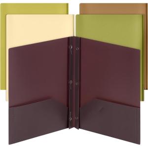 image:imageMr Pen Plastic Folders with Pockets and Prongs 15 Pack Letter Size Flexible Plastic Folders with ProngsDark Earthy