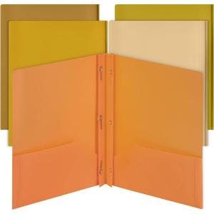 image:imageMr Pen Plastic Folders with Pockets and Prongs 15 Pack Letter Size Flexible Plastic Folders with ProngsGold Spectrum