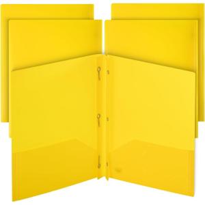 image:imageMr Pen Plastic Folders with Pockets and Prongs 15 Pack Letter Size Flexible Plastic Folders with ProngsYellow