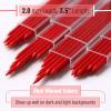image:imageMr Pen 20 mm Lead Refills 48 Pack 12 per Tube Cherry Red 90 mm Length Bold 2 mm Mechanical Pencil Lead for Construction Woodworking amp Drafting Break amp Smudge ResistantCherry Red
