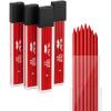 image:imageMr Pen 20 mm Lead Refills 48 Pack 12 per Tube Cherry Red 90 mm Length Bold 2 mm Mechanical Pencil Lead for Construction Woodworking amp Drafting Break amp Smudge ResistantCherry Red