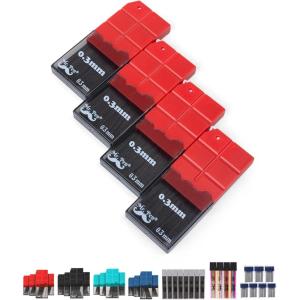 image:imageMr Pen 20 mm Lead Refills 48 Pack 12 per Tube Cherry Red 90 mm Length Bold 2 mm Mechanical Pencil Lead for Construction Woodworking amp Drafting Break amp Smudge ResistantHB Graphite