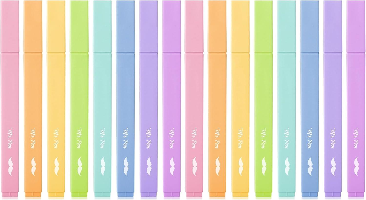 image:imageMr Pen Aesthetic Bible Highlighters No Bleed Through 10 Pack Assorted Colors Cute Highlighter for Journaling Supplies and School Accessories Bible Highlighters and Pens No BleedPastel Candy Colors