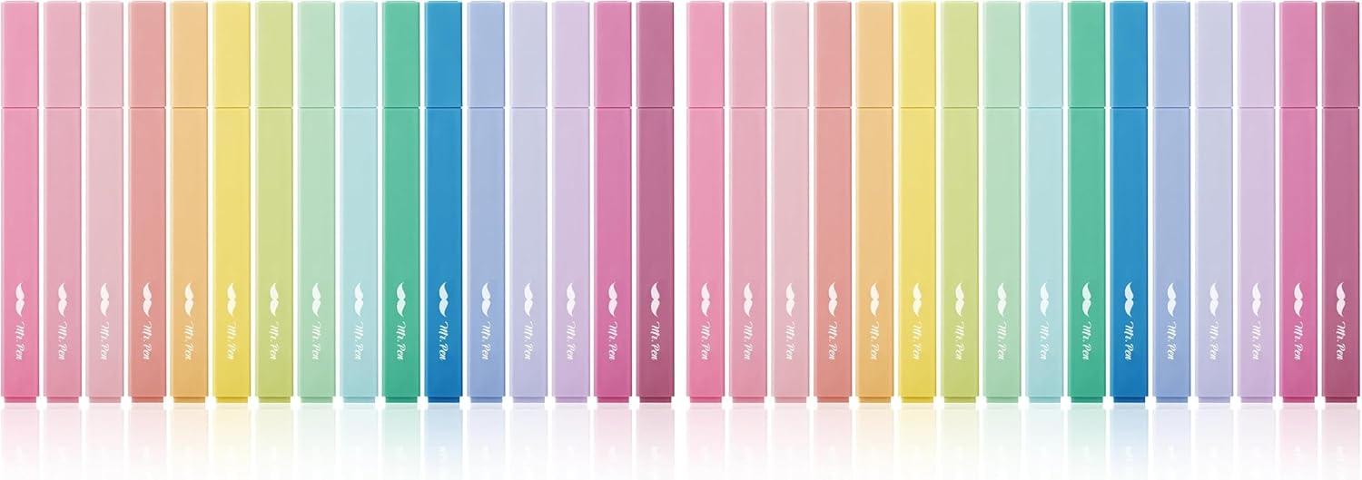 image:imageMr Pen Aesthetic Bible Highlighters No Bleed Through 10 Pack Assorted Colors Cute Highlighter for Journaling Supplies and School Accessories Bible Highlighters and Pens No BleedPastel Colors