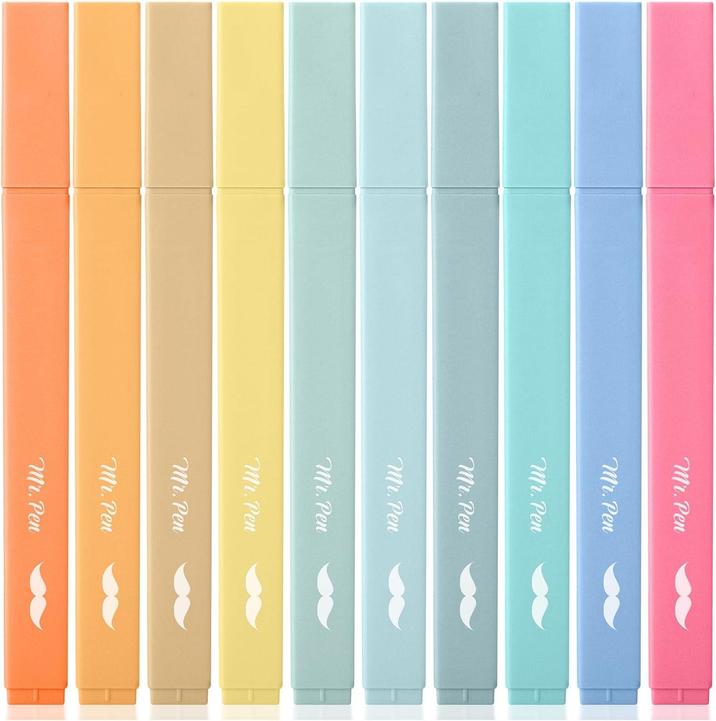 image:imageMr Pen Aesthetic Bible Highlighters No Bleed Through 10 Pack Assorted Colors Cute Highlighter for Journaling Supplies and School Accessories Bible Highlighters and Pens No BleedPastel Colors 2