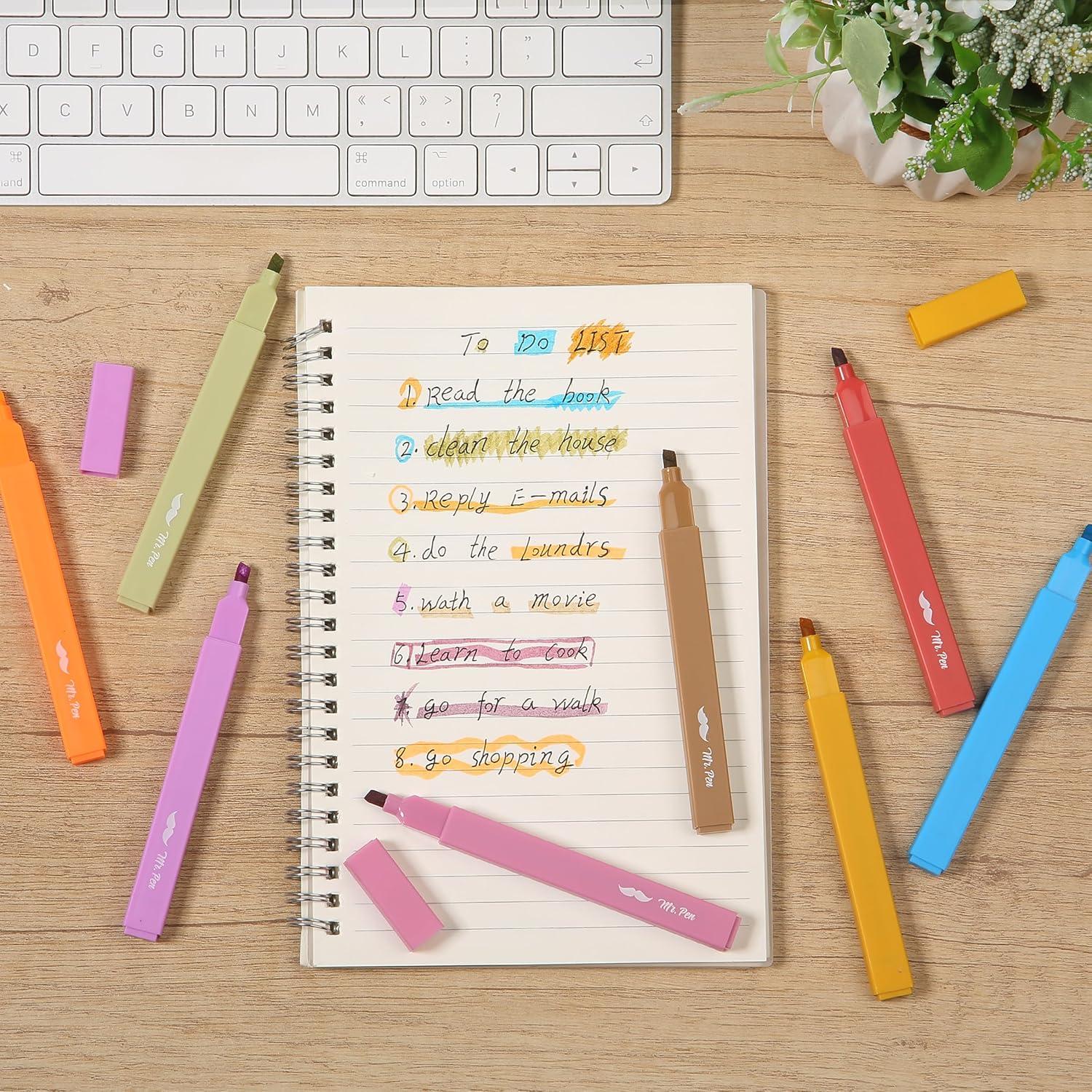 image:imageMr Pen Aesthetic Bible Highlighters No Bleed Through 10 Pack Assorted Colors Cute Highlighter for Journaling Supplies and School Accessories Bible Highlighters and Pens No BleedWarm Colors
