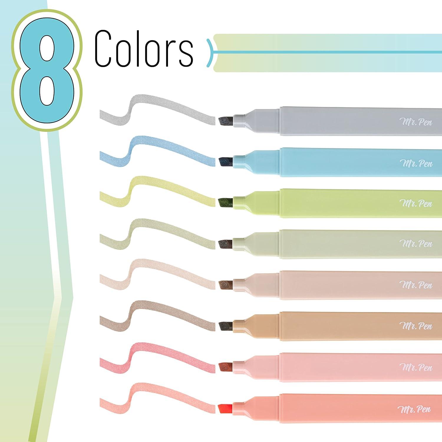 image:imageMr Pen Aesthetic Bible Highlighters No Bleed Through 10 Pack Assorted Colors Cute Highlighter for Journaling Supplies and School Accessories Bible Highlighters and Pens No BleedVintage Colors