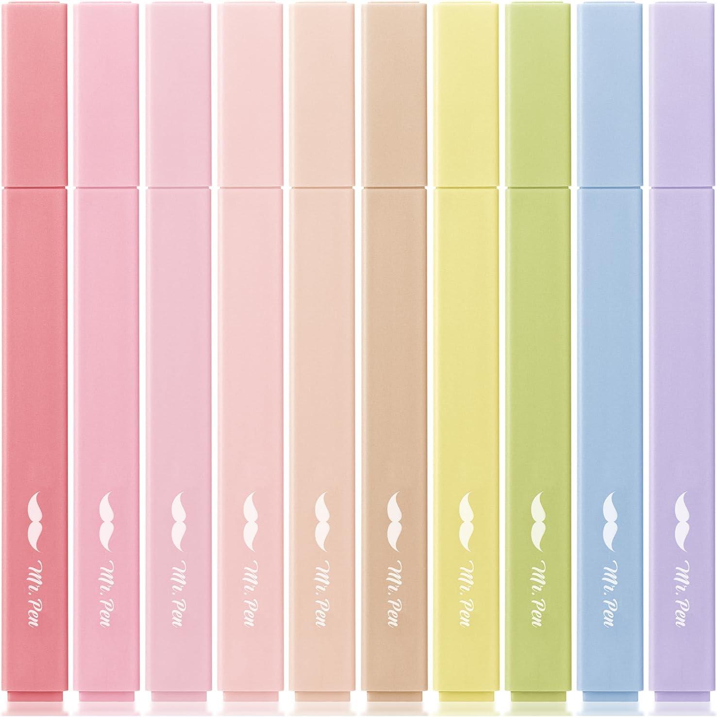 image:imageMr Pen Aesthetic Bible Highlighters No Bleed Through 10 Pack Assorted Colors Cute Highlighter for Journaling Supplies and School Accessories Bible Highlighters and Pens No BleedVintage Colors