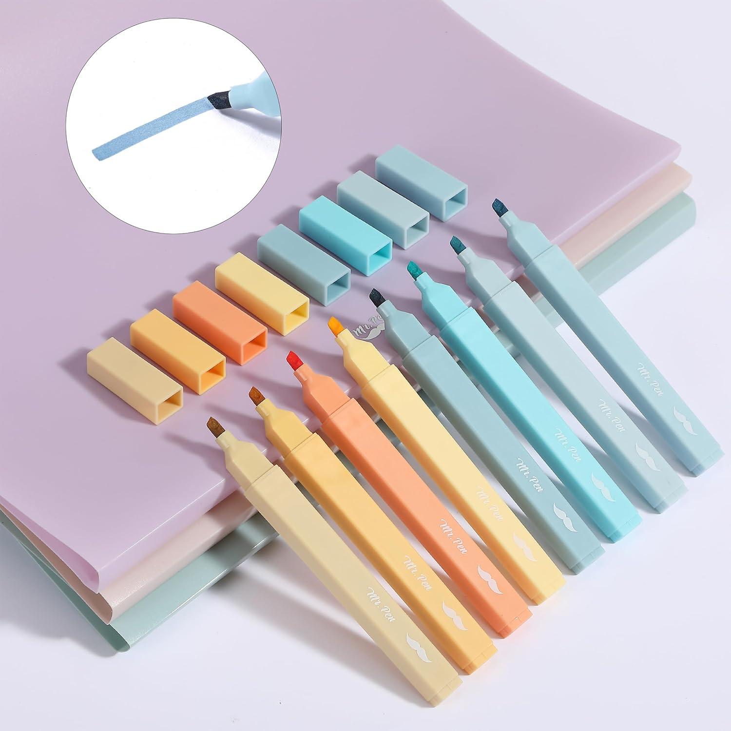 image:imageMr Pen Aesthetic Bible Highlighters No Bleed Through 10 Pack Assorted Colors Cute Highlighter for Journaling Supplies and School Accessories Bible Highlighters and Pens No BleedPastel Colors 2