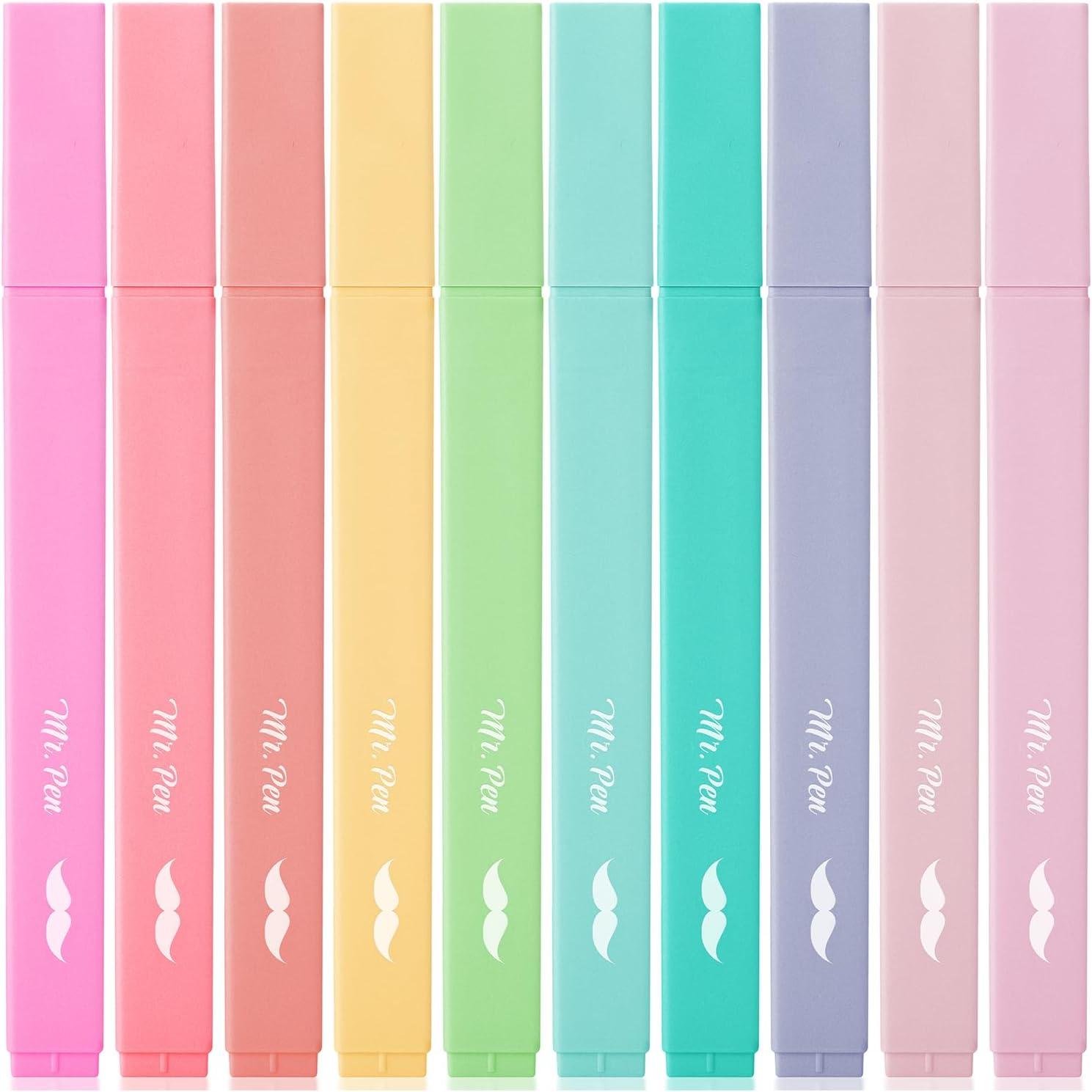 image:imageMr Pen Aesthetic Bible Highlighters No Bleed Through 10 Pack Assorted Colors Cute Highlighter for Journaling Supplies and School Accessories Bible Highlighters and Pens No BleedCandy Colors