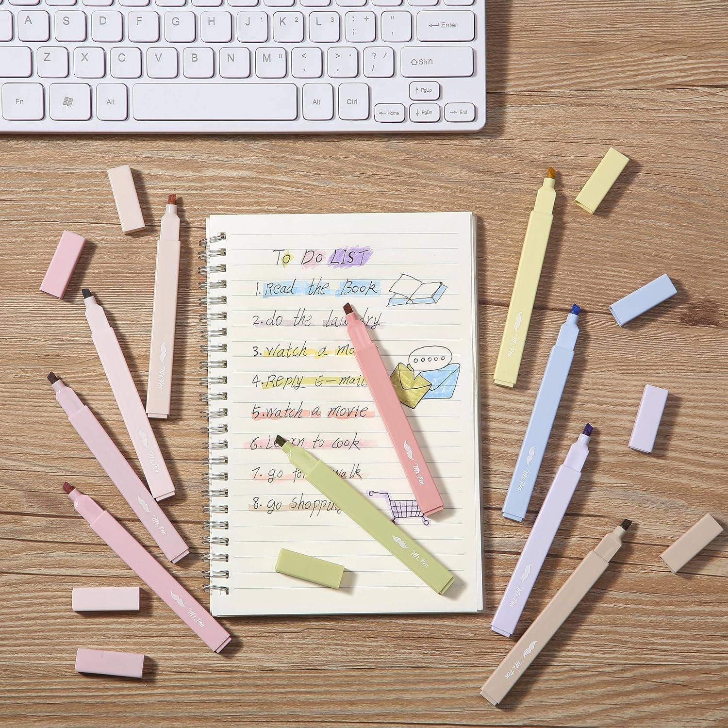 image:imageMr Pen Aesthetic Bible Highlighters No Bleed Through 10 Pack Assorted Colors Cute Highlighter for Journaling Supplies and School Accessories Bible Highlighters and Pens No BleedVintage Colors