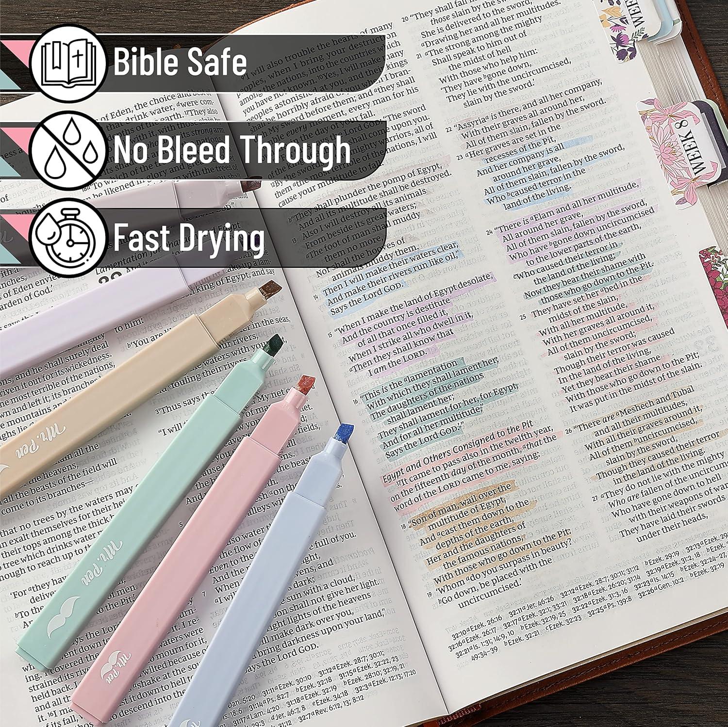 image:imageMr Pen Aesthetic Bible Highlighters No Bleed Through 10 Pack Assorted Colors Cute Highlighter for Journaling Supplies and School Accessories Bible Highlighters and Pens No BleedMorandi Colors