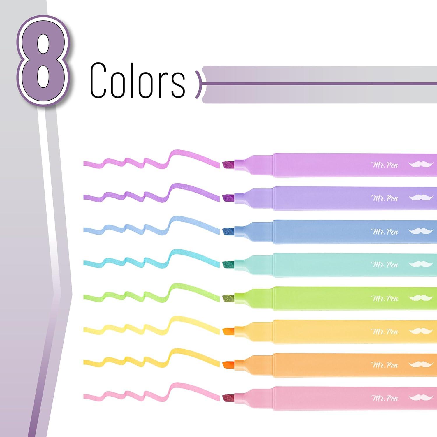 image:imageMr Pen Aesthetic Bible Highlighters No Bleed Through 10 Pack Assorted Colors Cute Highlighter for Journaling Supplies and School Accessories Bible Highlighters and Pens No BleedPastel Candy Colors